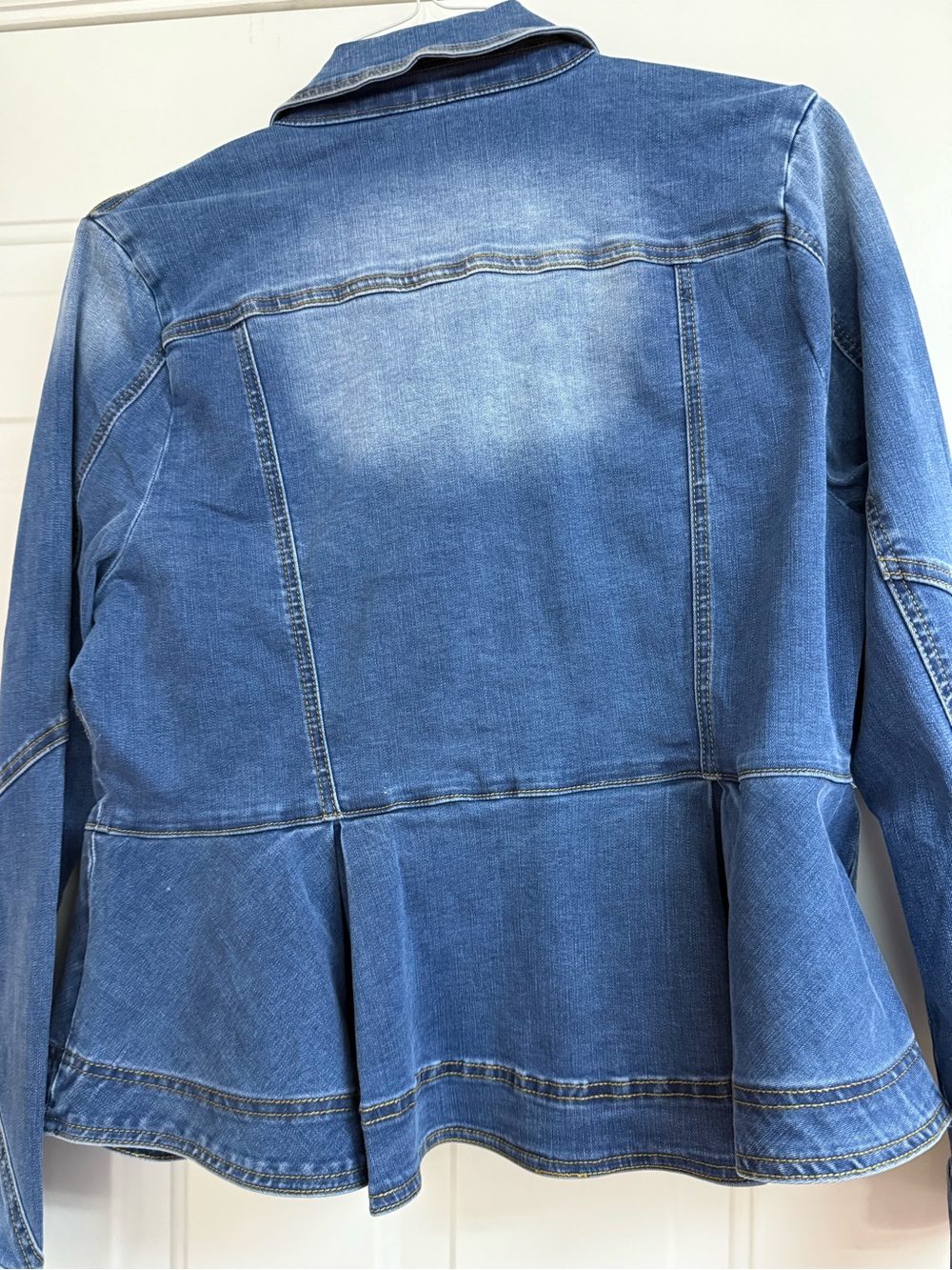 New Embroidered Denim Jacket "Fashion Junkie" - Blue - Picture 4 of 4